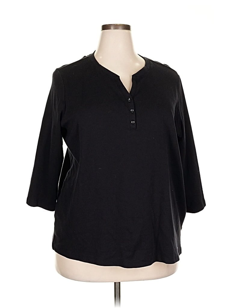 Pre-owned Kim Rogers 3/4 Sleeve T-shirt In Black