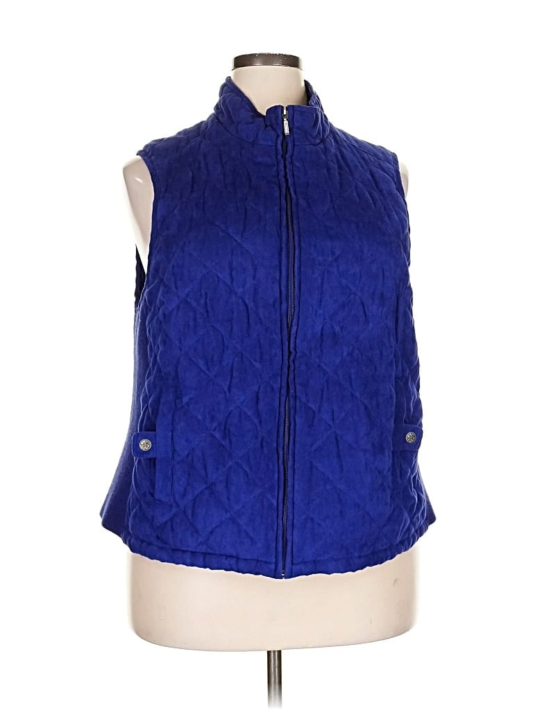 Pre-owned Croft & Barrow Vest In Blue