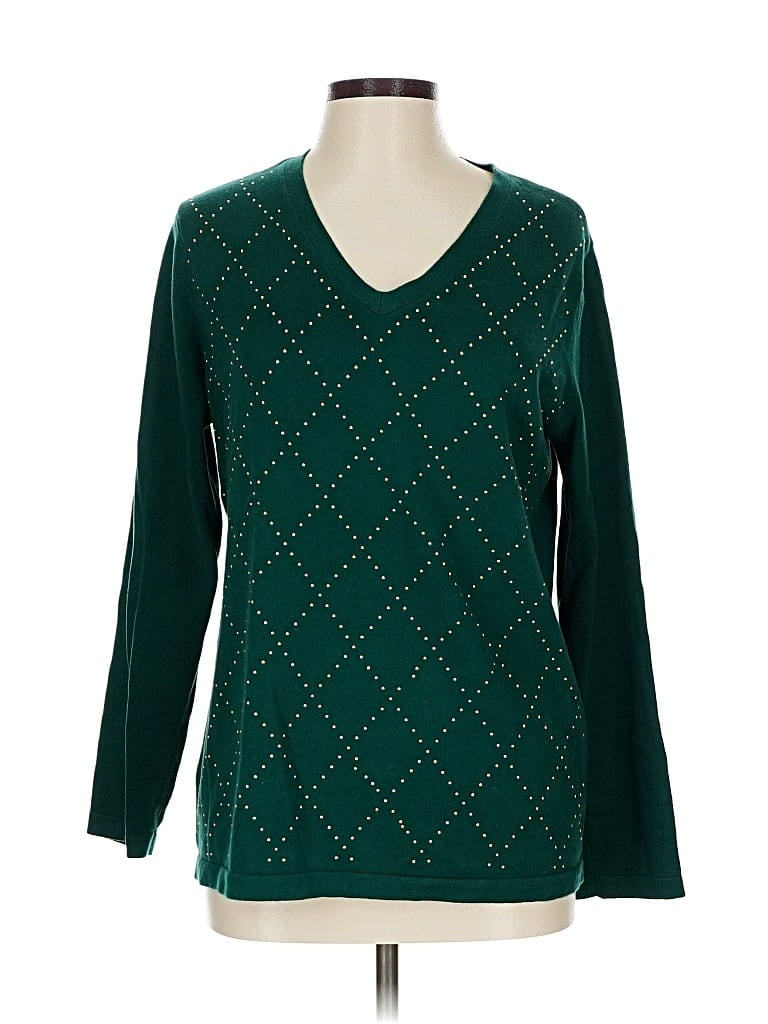 Pre-owned Tommy Hilfiger Pullover Sweater In Green