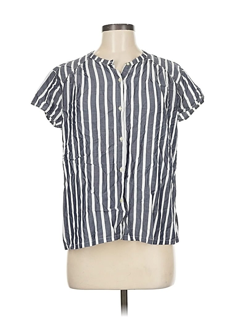 Pre-owned Old Navy Short Sleeve Blouse In Gray