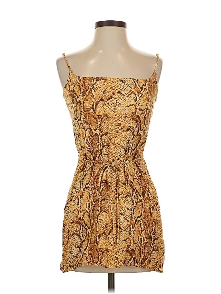 Pre-owned Reformation Cocktail Dress In Gold