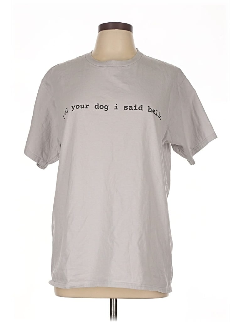 Pre-owned Port & Company Short Sleeve T-shirt In Gray