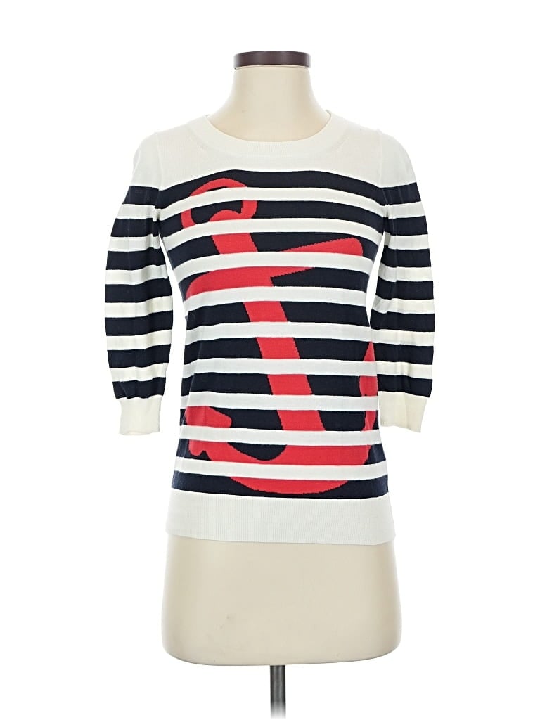 Pre-owned J.crew Factory Store Pullover Sweater In White