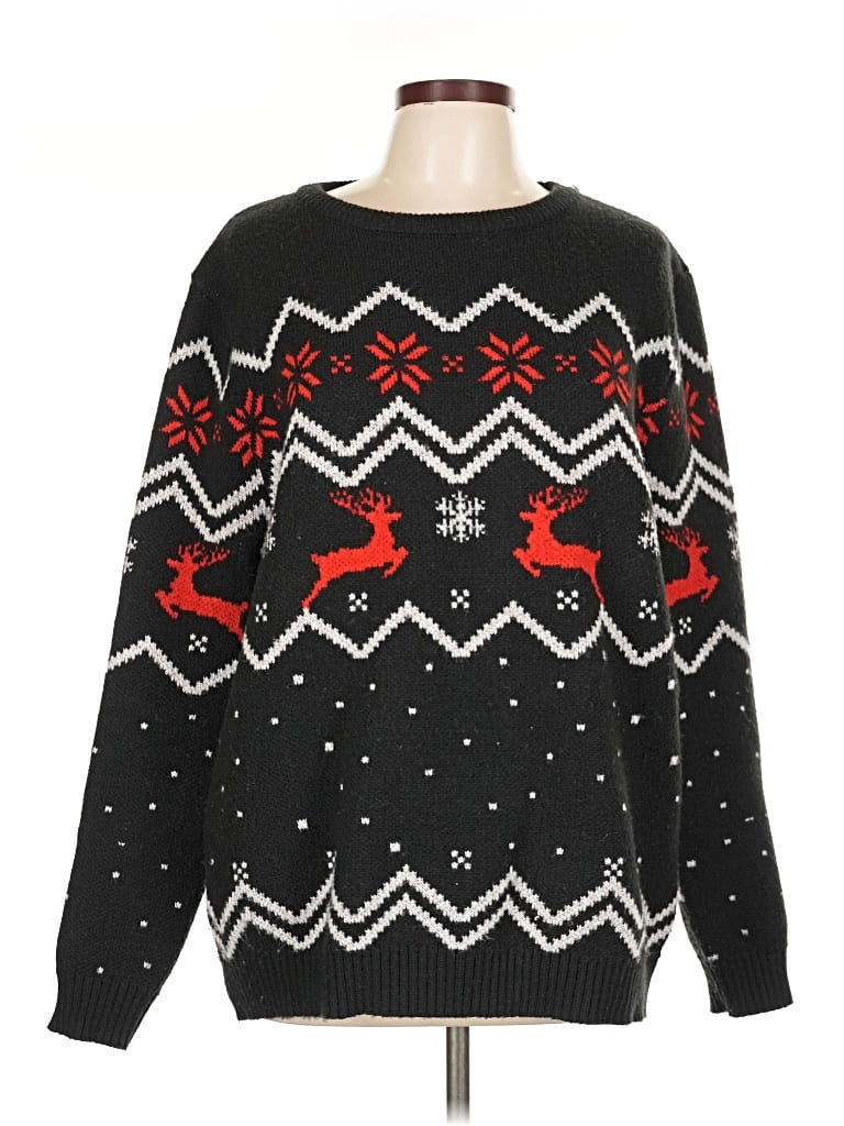 Pre-owned Unbranded Pullover Sweater In Black