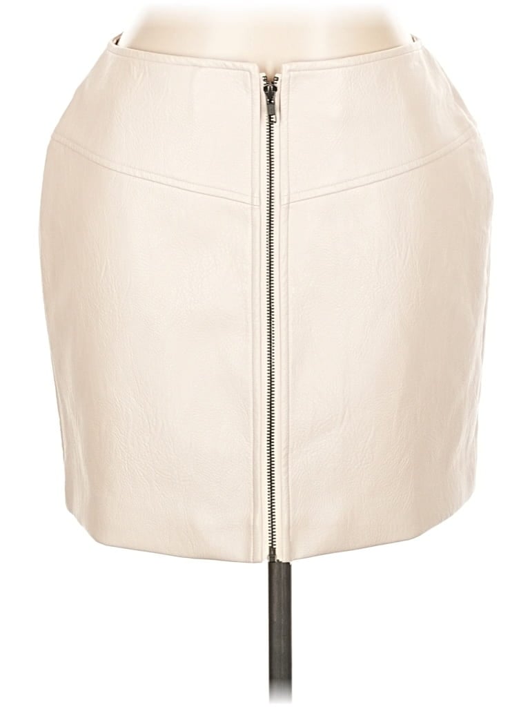 Astr Faux Leather Skirt In Neutral