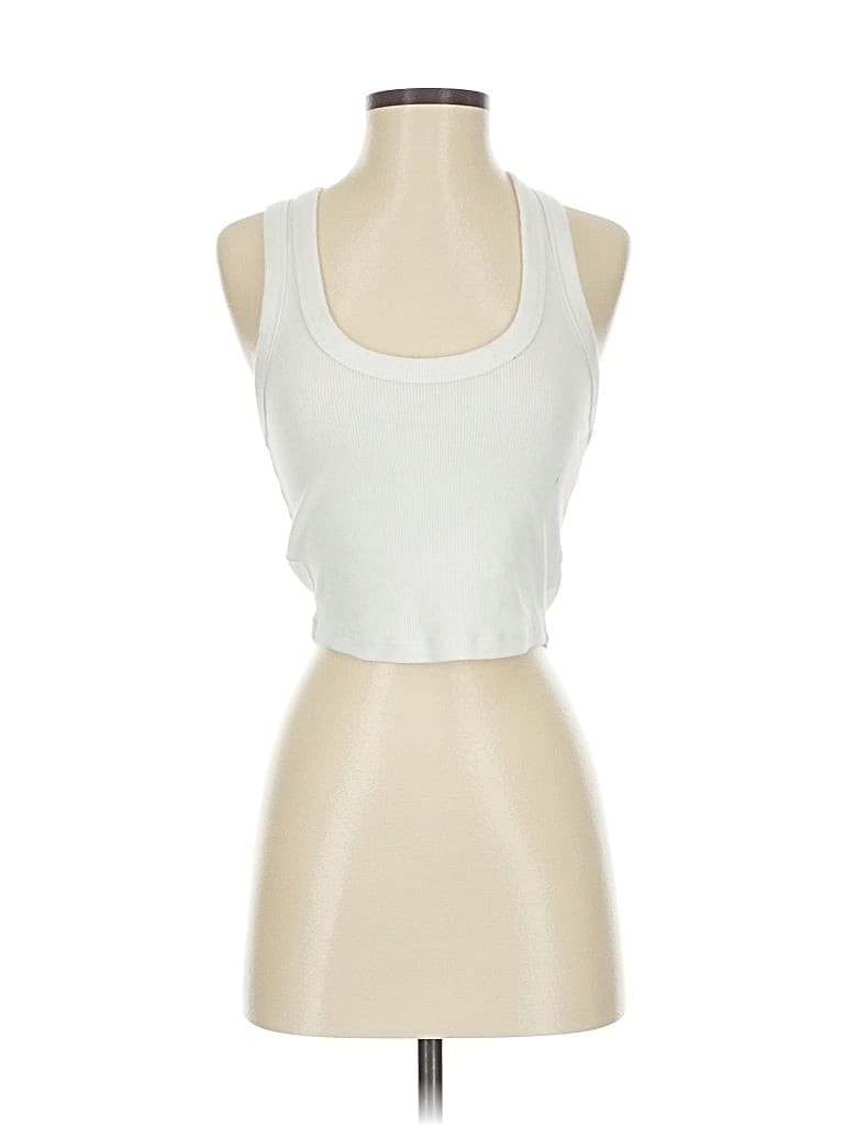 Pre-owned Essentials Tank Top Ivory Halter Neckline Tops In White
