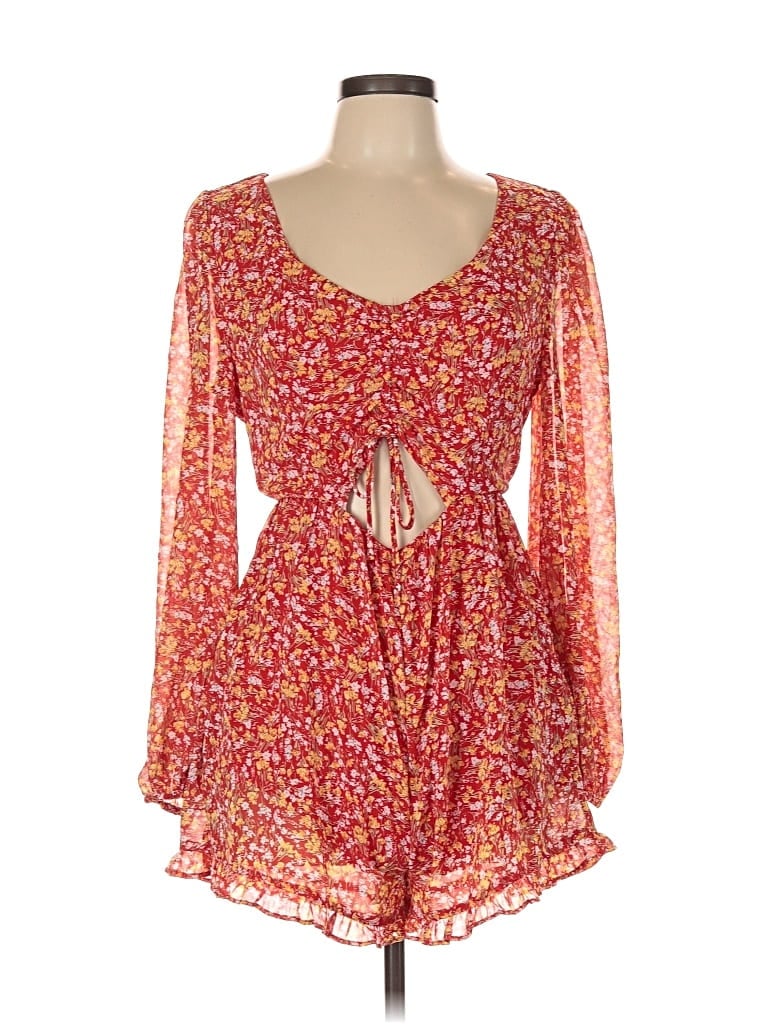 Pre-owned Lush Romper In Red