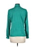Assorted Brands Houndstooth Teal Green Long Sleeve Blouse Size 8 - photo 2