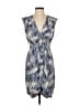 Express 100% Polyester Print Blue Cocktail Dress Size XS - photo 1