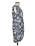 Express 100% Polyester Print Blue Cocktail Dress Size XS - photo 4