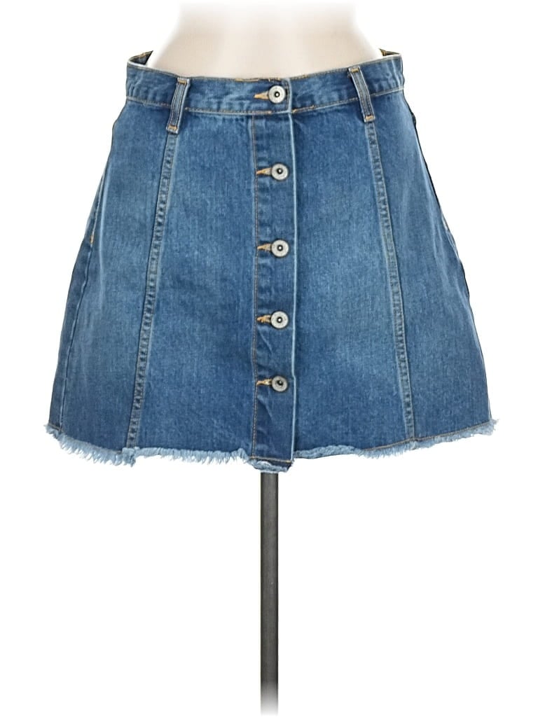 Pre-owned Forever 21 Denim Skirt In Blue