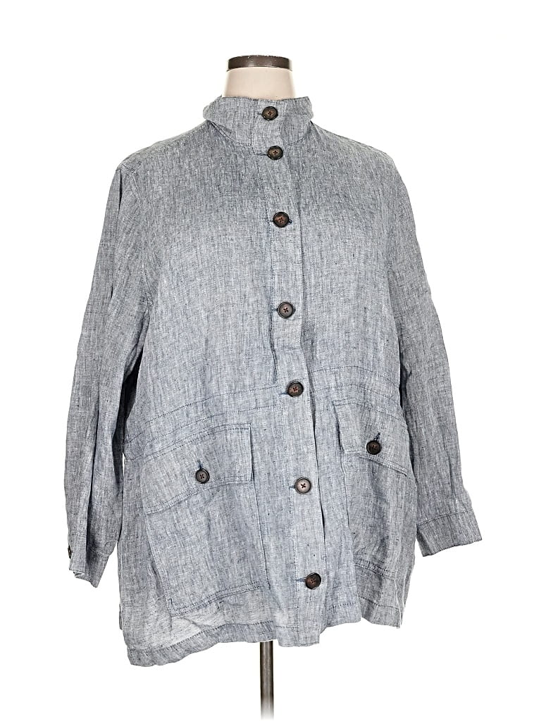 Lands' End Denim Jacket In Gray