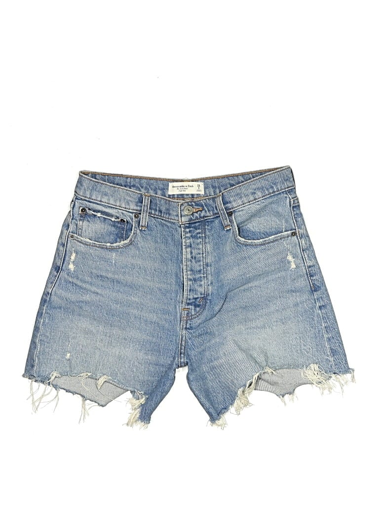 Pre-owned Abercrombie & Fitch Denim Shorts In Blue