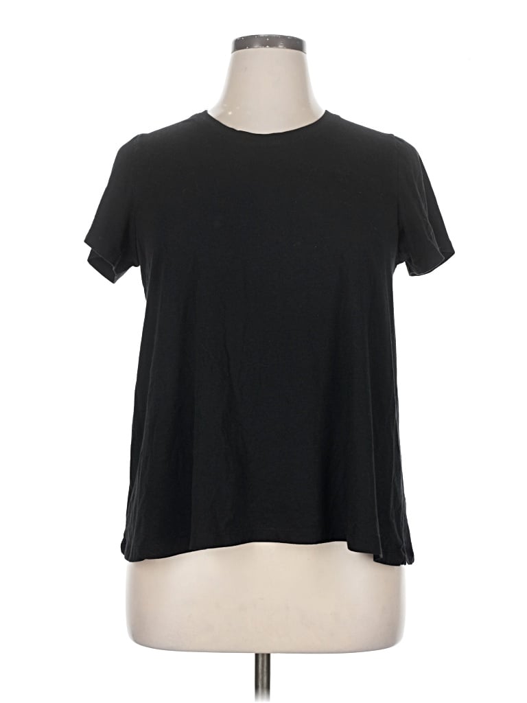Pre-owned Hue Short Sleeve T-shirt In Black