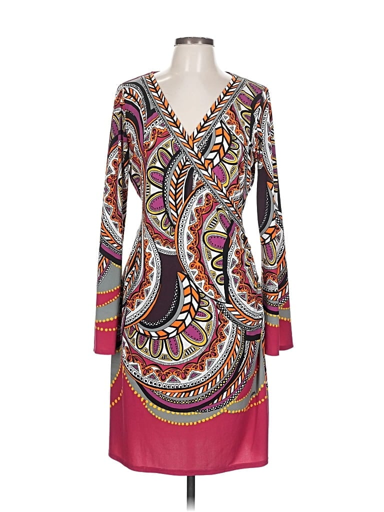 Pre-owned Hale Bob Casual Dress In Burgundy