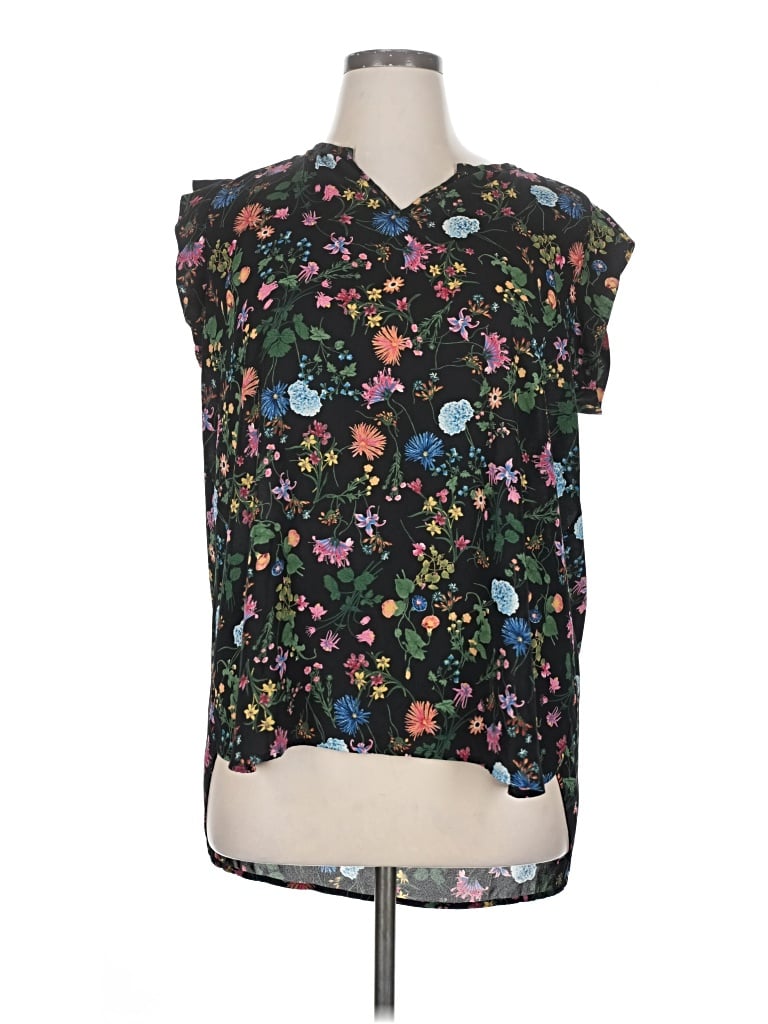 Pre-owned Pleione Sleeveless Blouse In Black