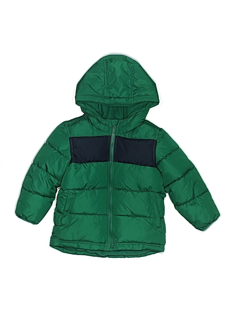 Pre-owned Old Navy Kids' Snow Jacket In Green