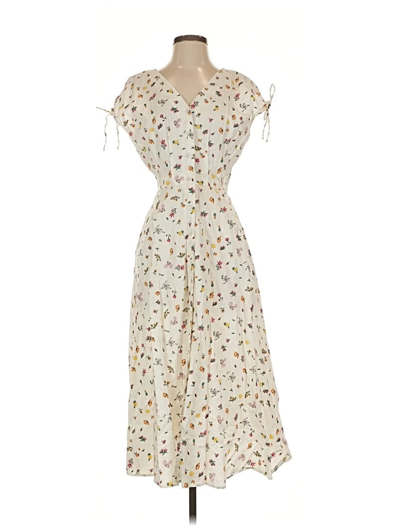 Pre-owned Ines De La Fressange For Uniqlo Casual Dress In White