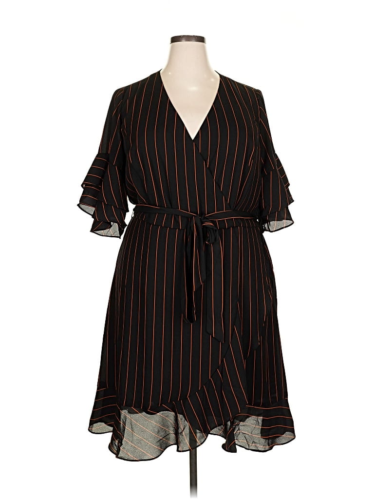 Pre-owned City Chic Casual Dress In Black