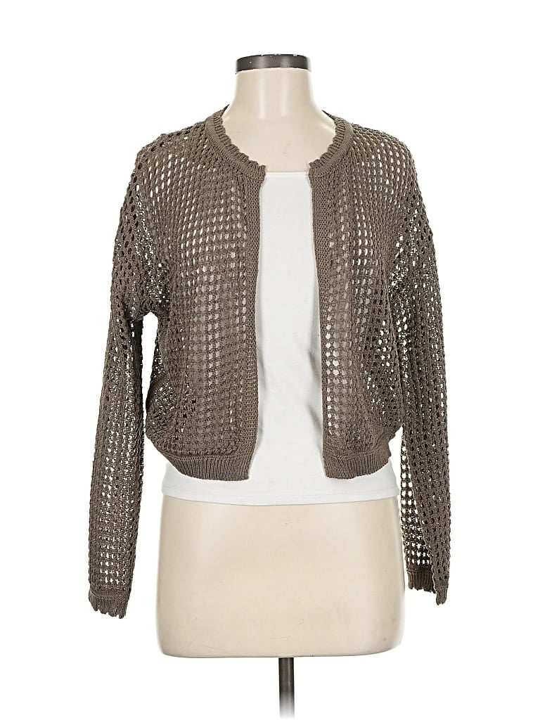 Pre-owned Assorted Brands Cardigan Sweater In Brown