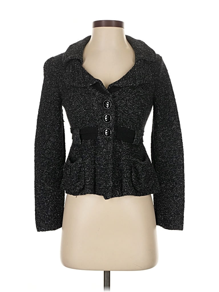 Pre-owned Classiques Entier Wool Cardigan Sweater In Black