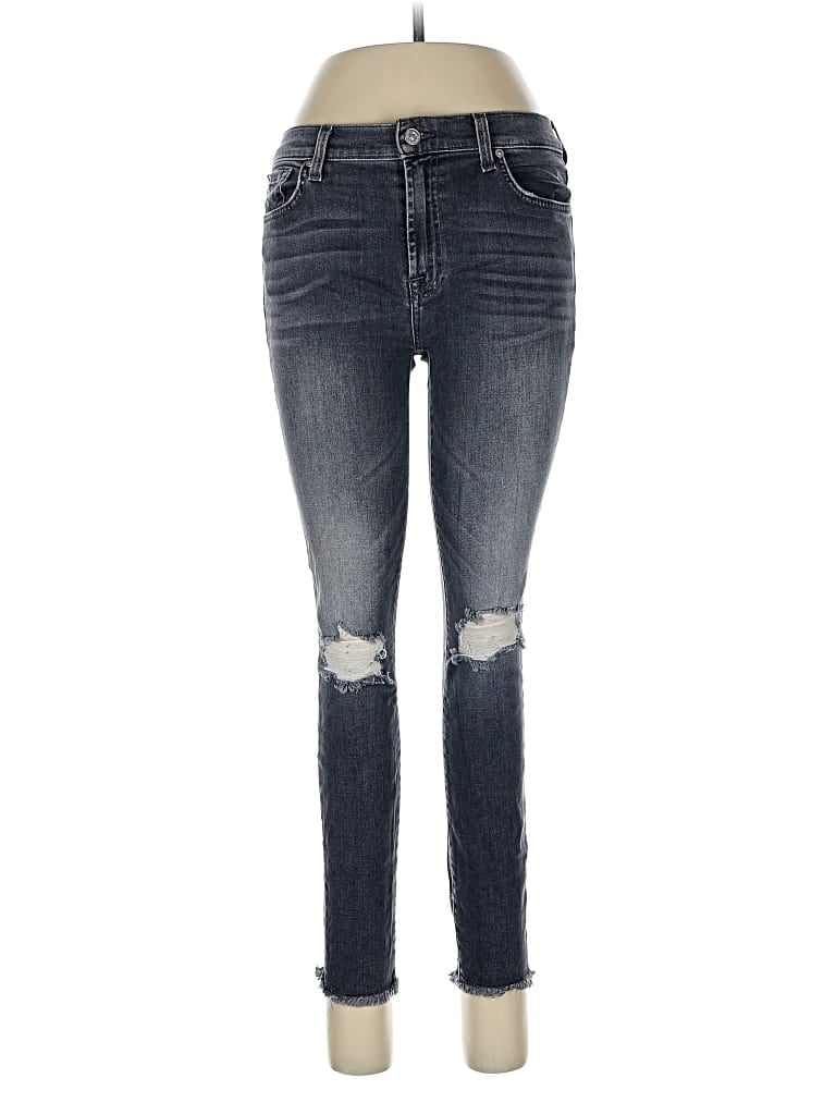 Pre-owned 7 For All Mankind Jeans In Gray