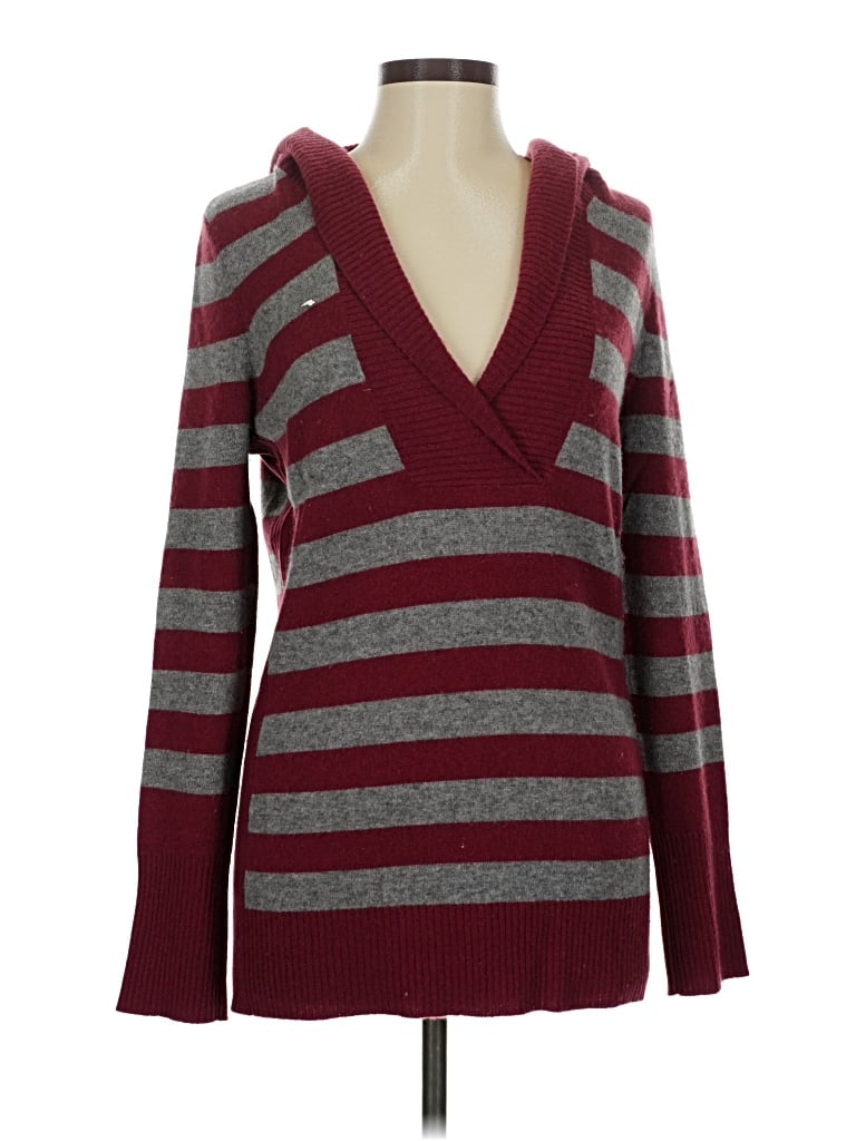 Pre-owned Joie Cashmere Pullover Sweater In Burgundy