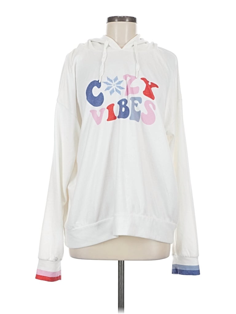 Pre-owned Pj Salvage Pullover Hoodie In White