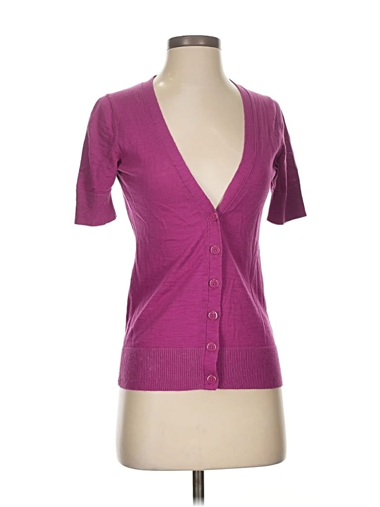 Pre-owned Banana Republic Cardigan Sweater In Purple