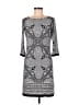 Wisp Graphic Gray Casual Dress Size 6 (petite) - photo 1
