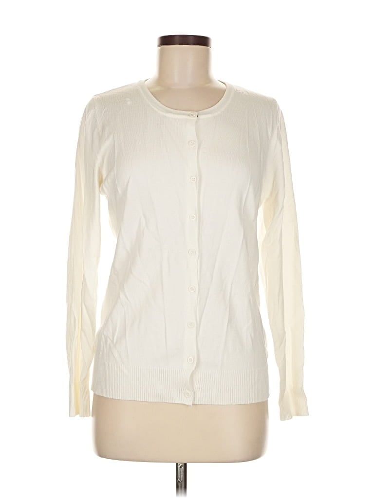 Pre-owned Cielo Cardigan Sweater In White