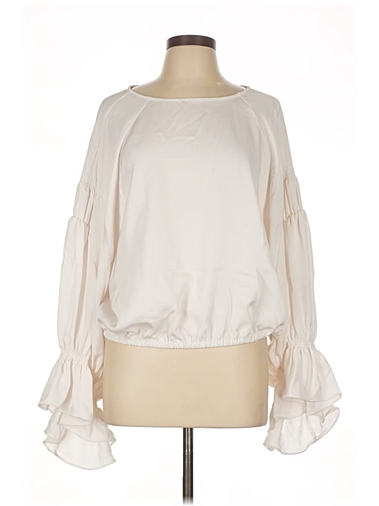 H&m 3/4 Sleeve Blouse In White