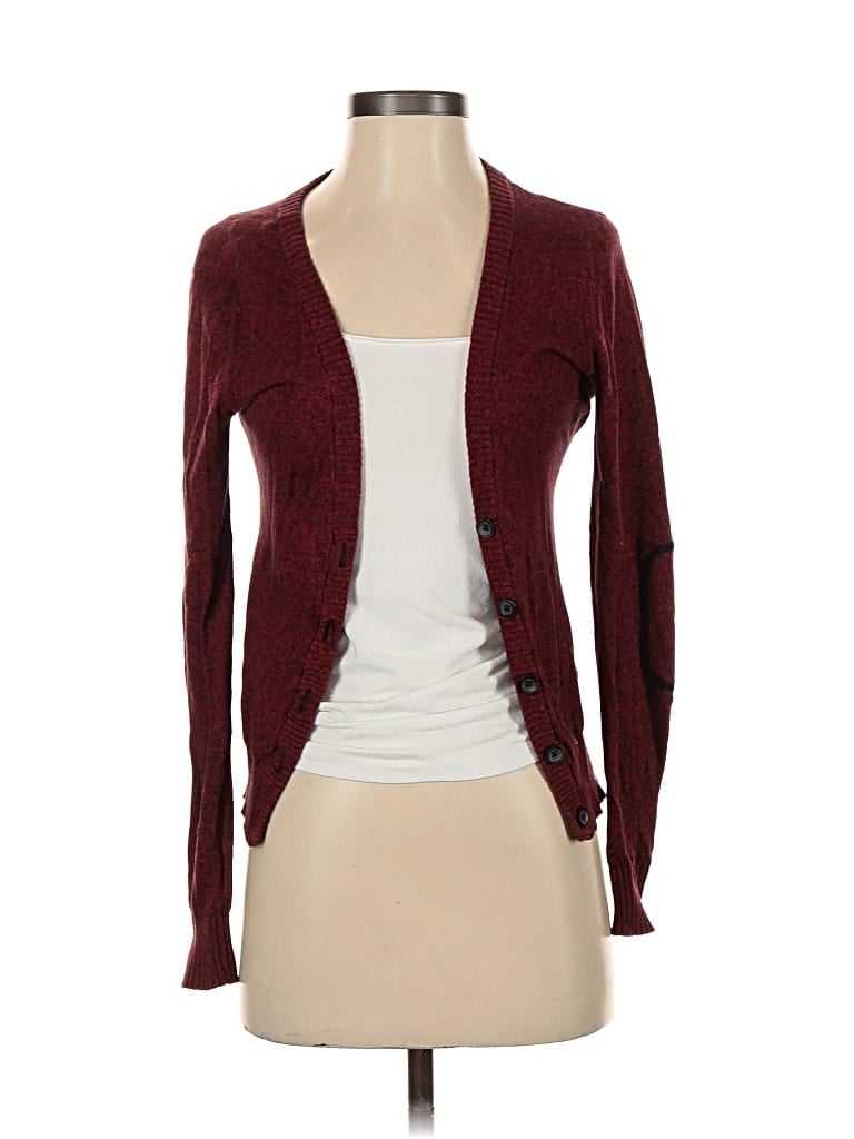 Pre-owned Divided By H&m Cardigan Sweater In Burgundy