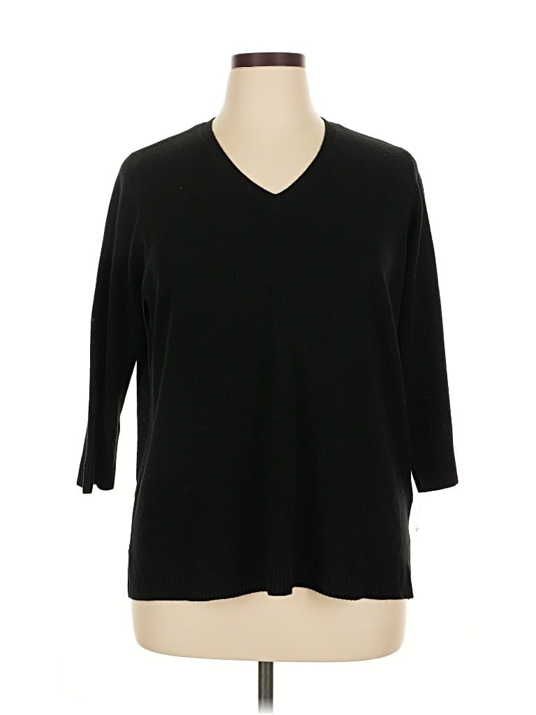 Pre-owned Karen Scott Pullover Sweater In Black