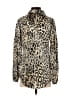 Robert Graham 100% Polyester Animal Print Gold Black Long Sleeve Blouse Size S - photo 2