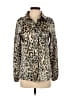 Robert Graham 100% Polyester Animal Print Gold Black Long Sleeve Blouse Size S - photo 1