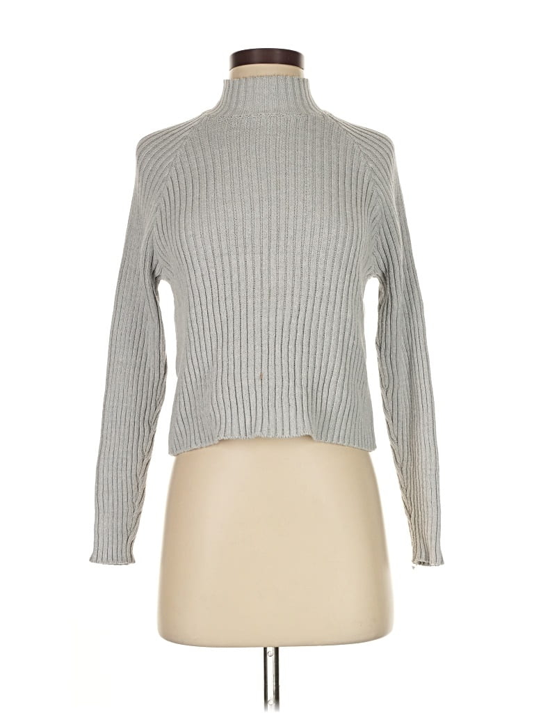 Pre-owned Forever 21 Turtleneck Sweater In Silver