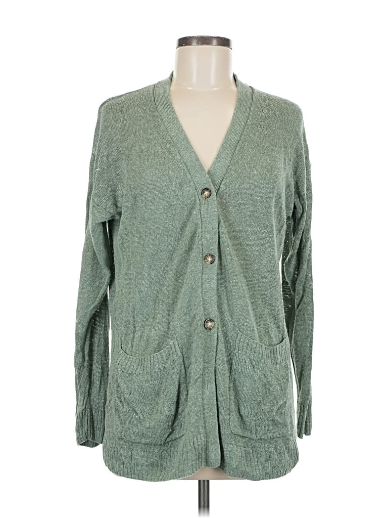 Pre-owned Lou & Grey Cardigan Sweater In Green