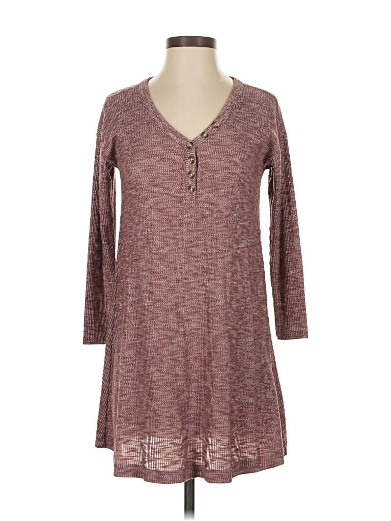 Pre-owned American Eagle Outfitters Casual Dress In Burgundy