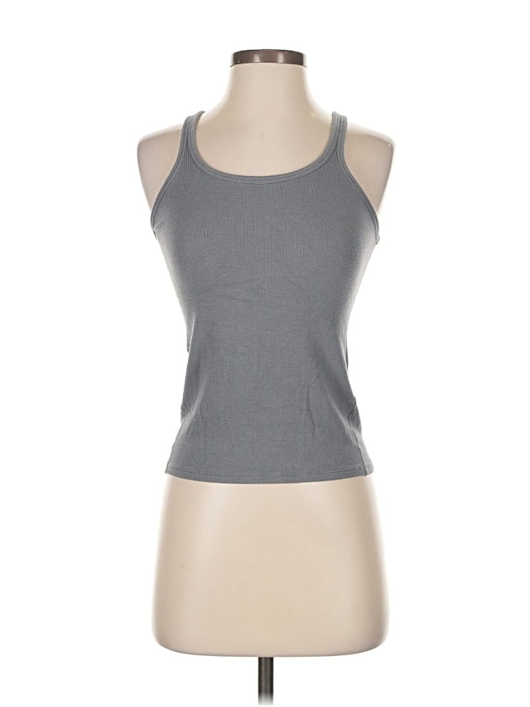 Pre-owned Lululemon Athletica Tank Top Gray Halter Neckline Tops