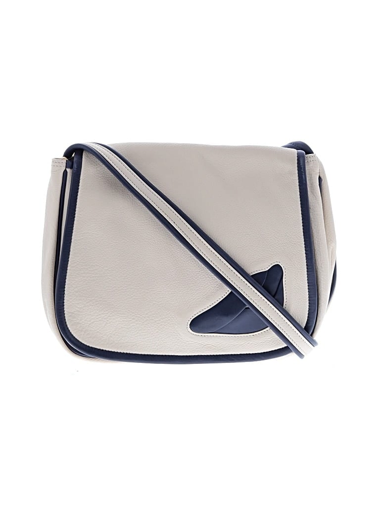 Pre-owned Assorted Brands Leather Messenger In White