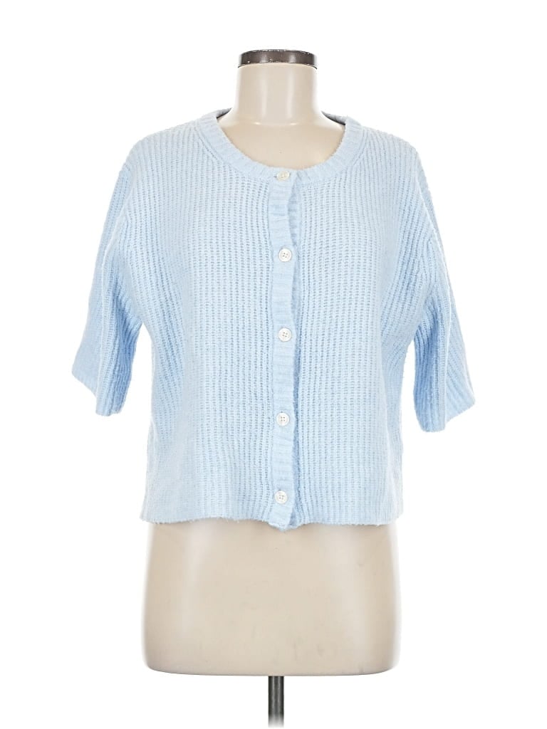 Pre-owned Aerie Cardigan Sweater In Blue