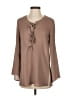 Aum-Couture 100% Polyester Brown 3/4 Sleeve Blouse Size S - photo 1