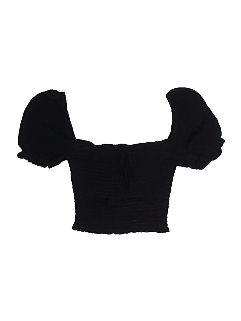 Pre-owned Wilfred Short Sleeve Top Black Sweetheart Neckline Tops