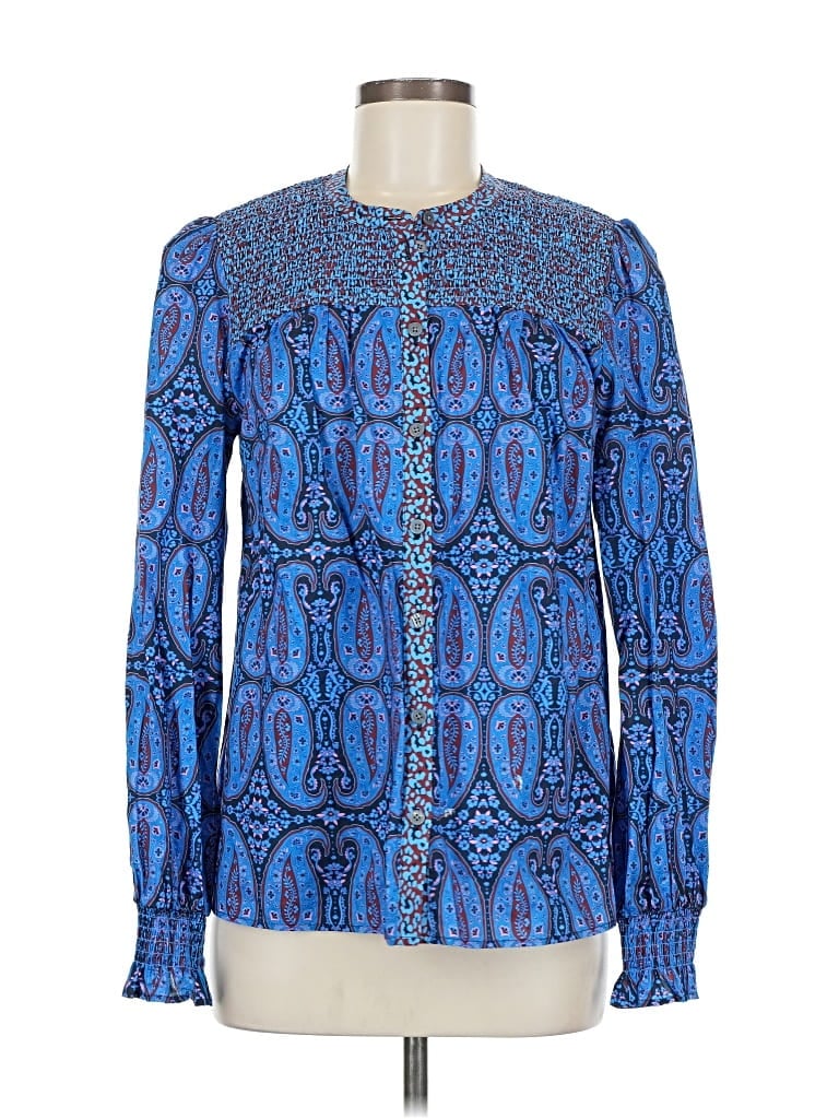 Pre-owned Boden Long Sleeve Button Down Shirt In Blue