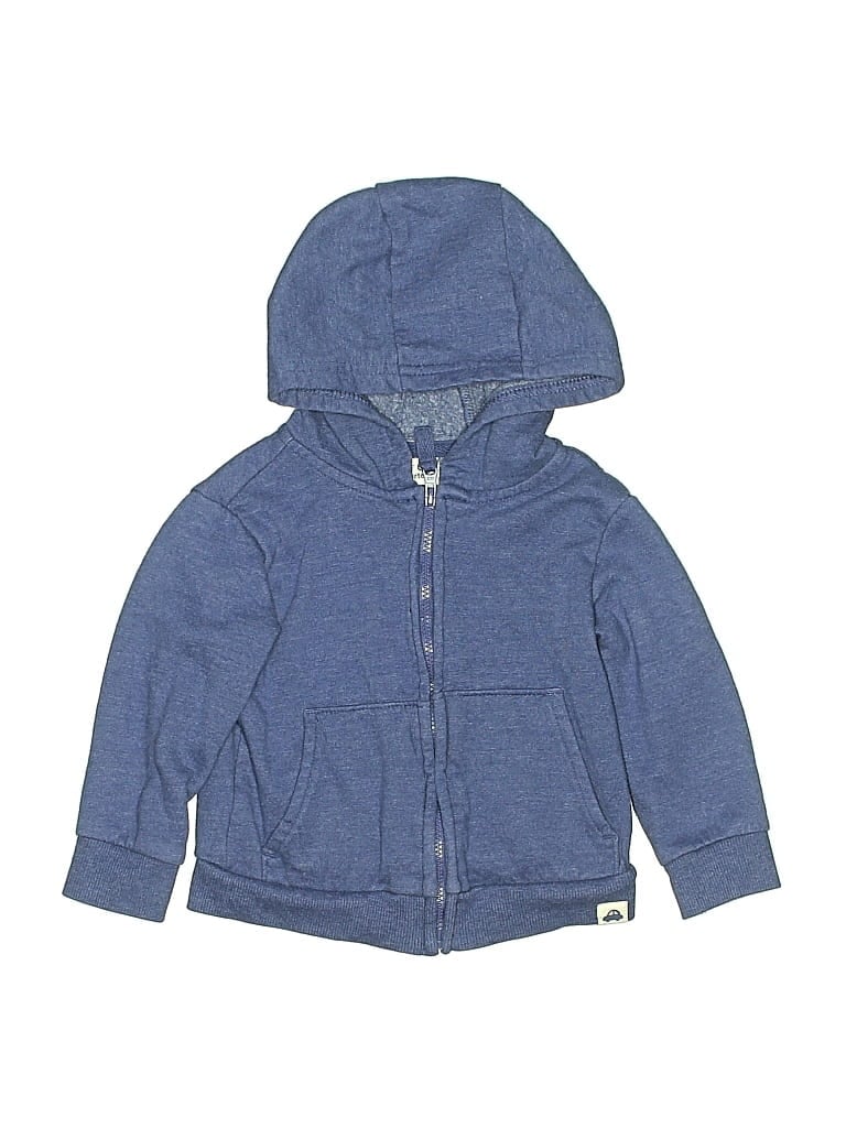 Pre-owned Carter's Kids' Zip Up Hoodie In Blue