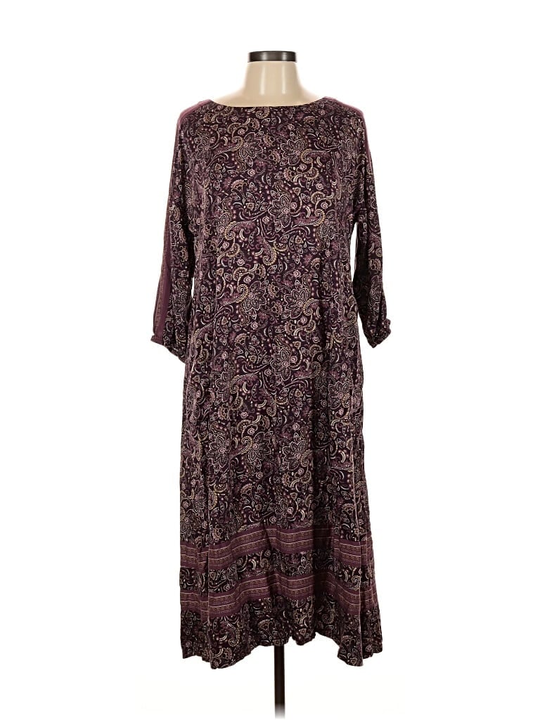 PUREJILL Pre-owned Casual Dress In Burgundy