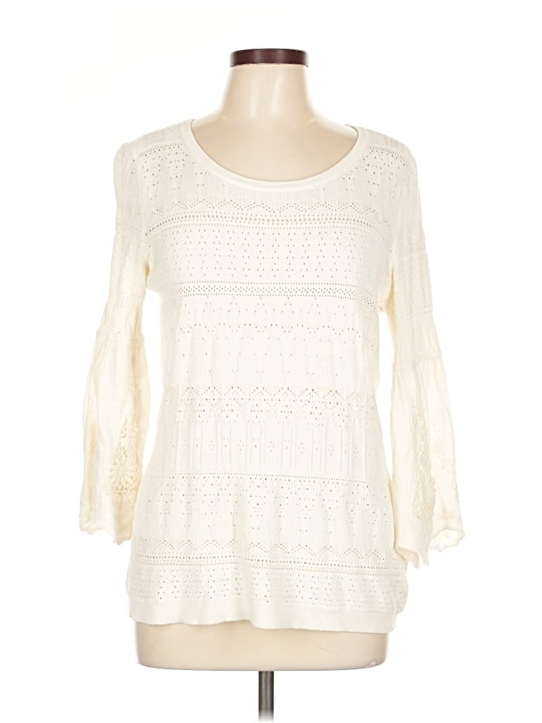 Pre-owned Tribal Jeans Pullover Sweater In White