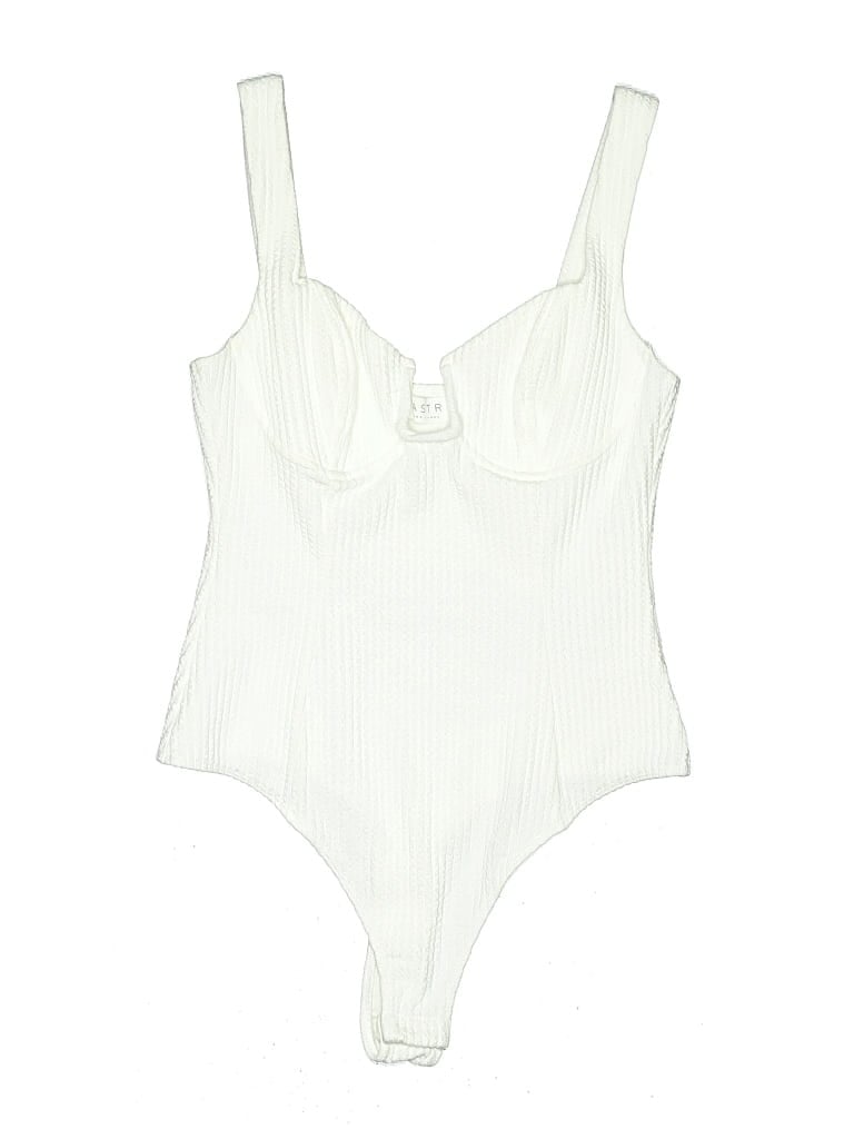 Pre-owned Astr Bodysuit In White