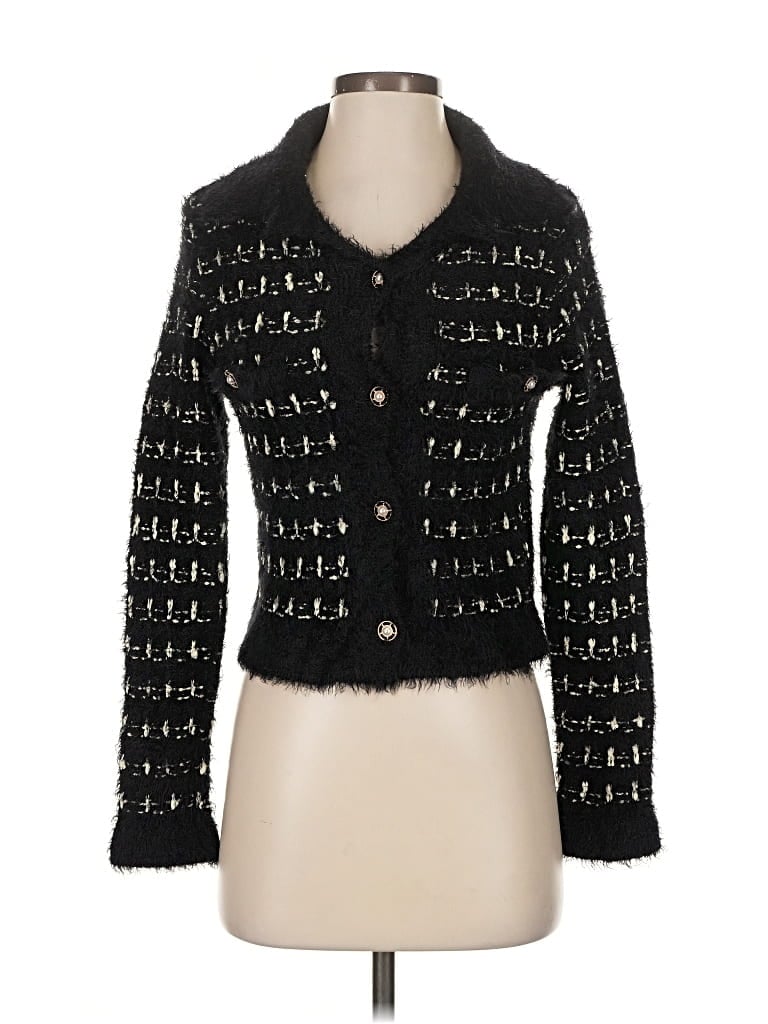 Pre-owned Assorted Brands Cardigan Sweater In Black